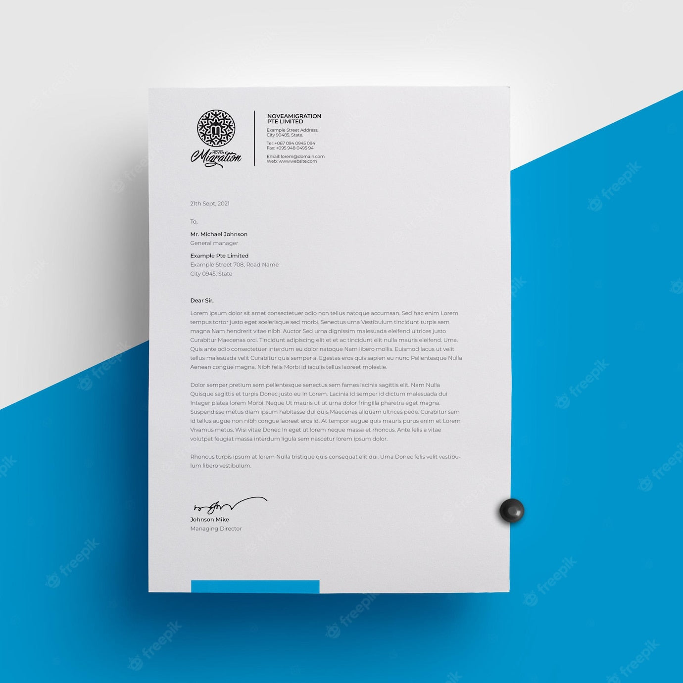 Letterhead sample
